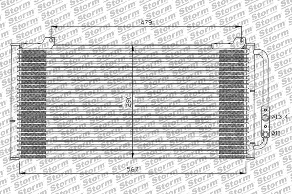 Condenseur, climatisation STORM QUALITY PARTS 136807