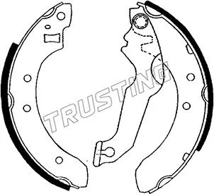 Jeu de mâchoires de frein TRUSTING 040.115