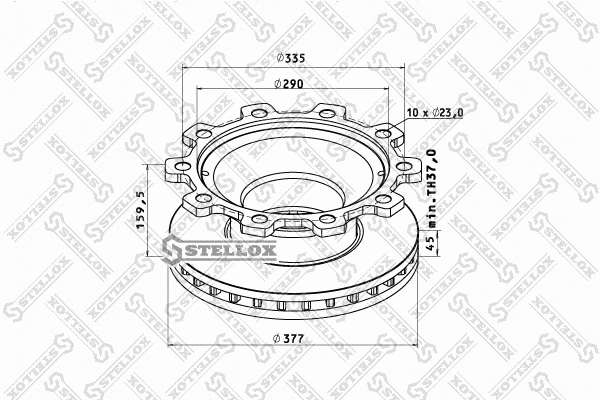 Disque de frein STELLOX 85-00808-SX