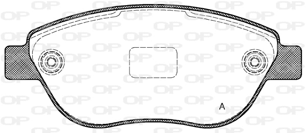 Kit de plaquettes de frein, frein à disque OPEN PARTS BPA0859.10