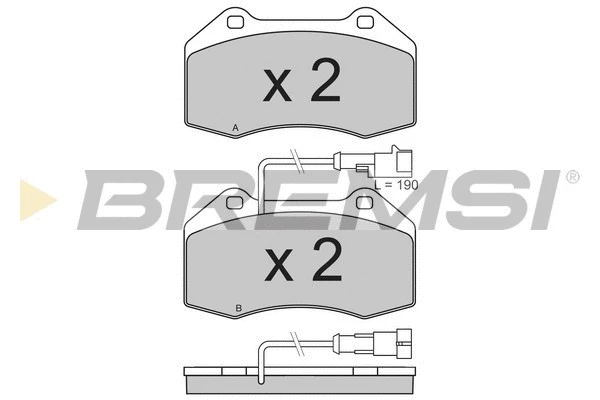 Kit de plaquettes de frein, frein à disque BREMSI BP3354