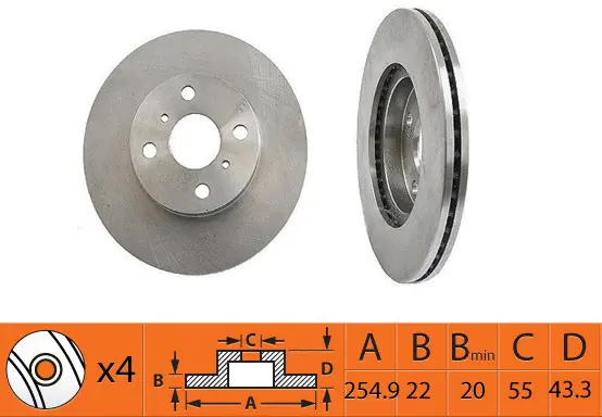 Disque de frein SB BR21218T
