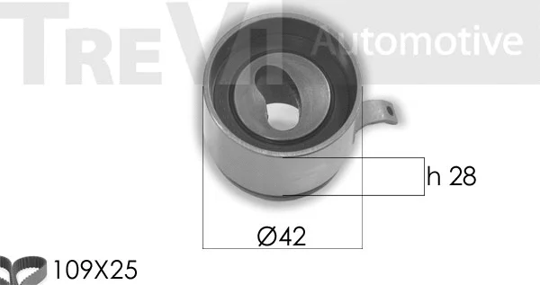 Pompe à eau + kit de courroie crantée TREVI AUTOMOTIVE KD1453HP