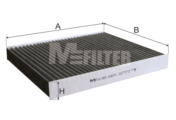Filtre, air de l'habitacle MFILTER K 927C