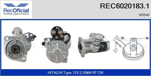 Démarreur RECOFICIAL REC6020183.1