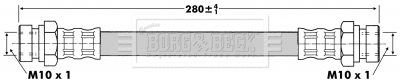 Flexible de frein BORG & BECK BBH6730