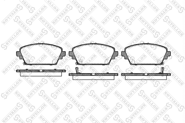 Kit de plaquettes de frein, frein à disque STELLOX 705 002B-SX