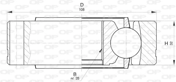 Jeu de joints, arbre de transmission OPEN PARTS CVJ5819.20