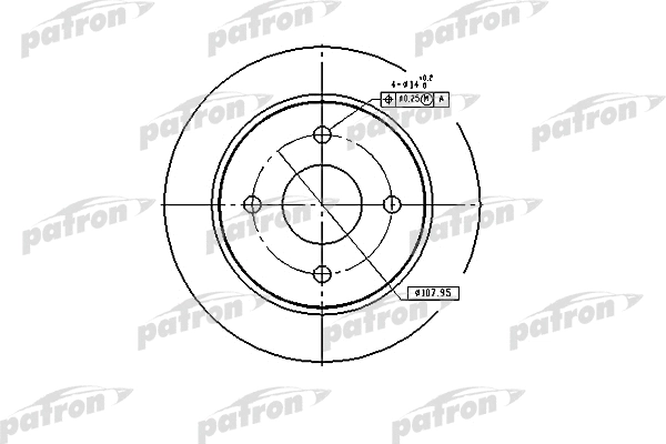 Disque de frein PATRON PBD1654