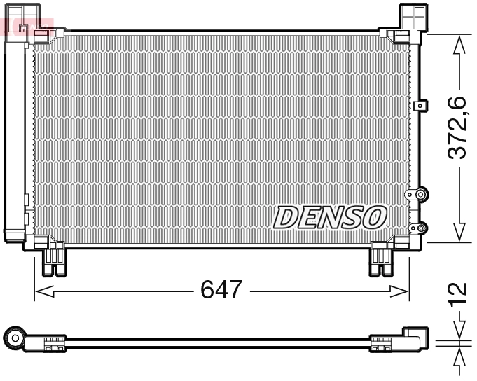Condenseur, climatisation DENSO DCN50053