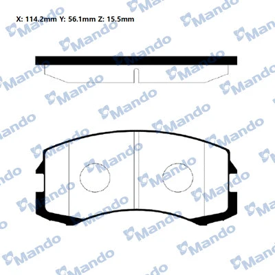 Kit de plaquettes de frein, frein à disque MANDO RMPM02NS
