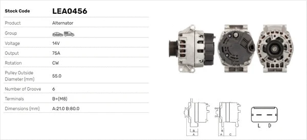 Alternateur LUSA LEA0456