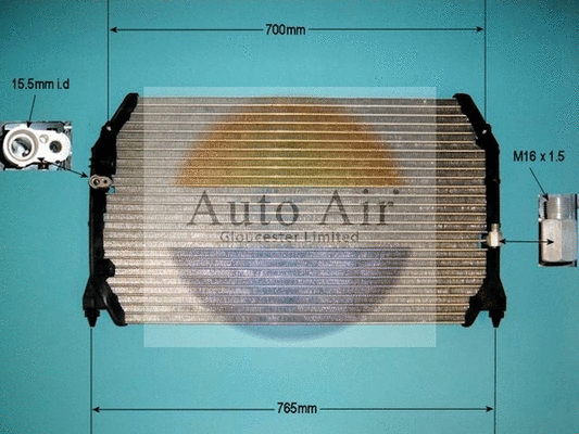 Condenseur, climatisation AUTO AIR GLOUCESTER 16-1019