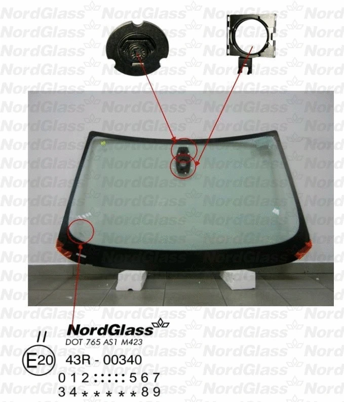 Pare-brise NORDGLASS 4043671