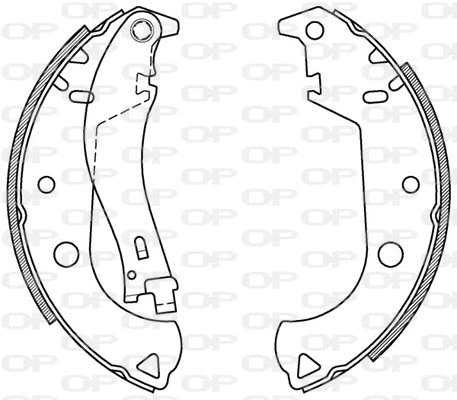 Jeu de mâchoires de frein OPEN PARTS BSA2059.00