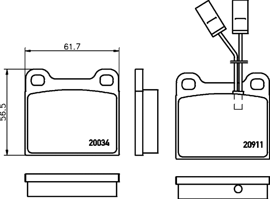 Kit de plaquettes de frein, frein à disque PAGID T4157
