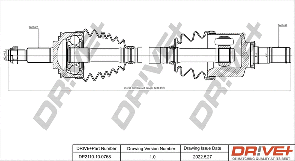 Arbre de transmission Dr!ve+ DP2110.10.0768
