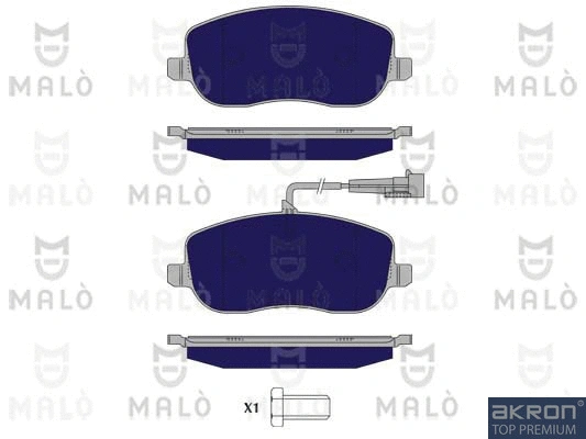 Kit de plaquettes de frein, frein à disque AKRON-MALÒ 1050294