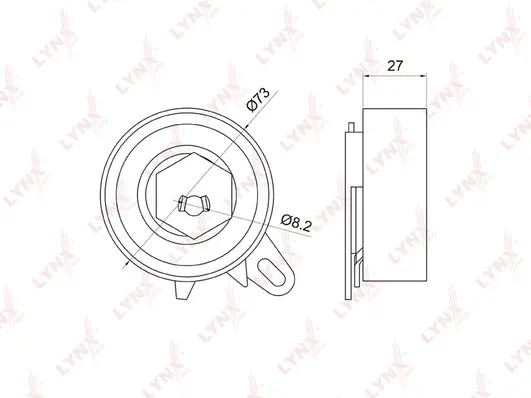 Poulie de tension, courroie crantée LYNXAUTO PB-1069