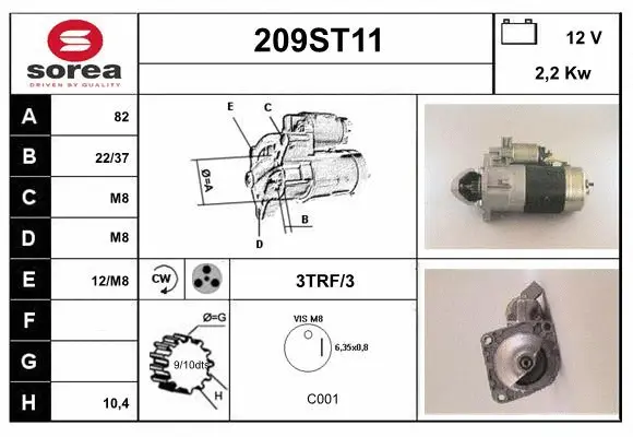 Démarreur STARTCAR 209ST11