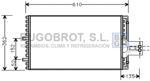 Condenseur, climatisation BUGOBROT 62-CN5099