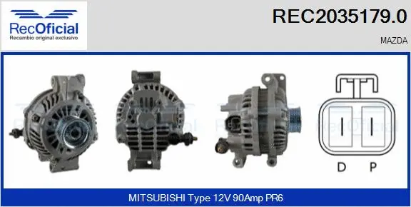 Alternateur RECOFICIAL REC2035179.0