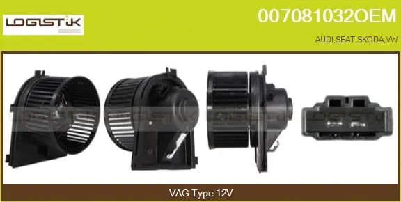 Pulseur d'air habitacle LGK 007081032OEM