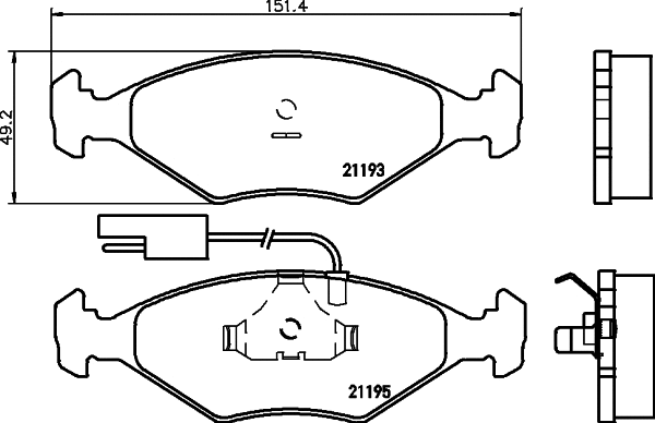 Kit de plaquettes de frein, frein à disque MINTEX MDB1430