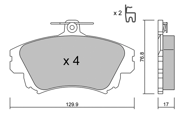 Kit de plaquettes de frein, frein à disque AISIN BPMI-1006
