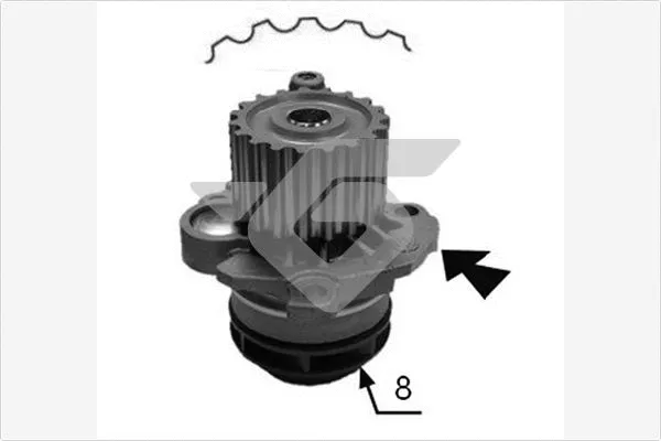 Pompe à eau, refroidissement du moteur HUTCHINSON WP0079V