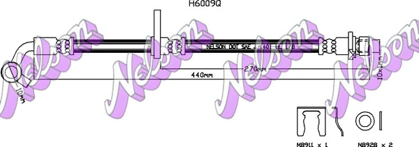 Flexible de frein KAWE H6009Q
