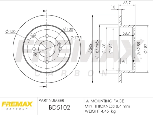 Disque de frein FREMAX BD-5102