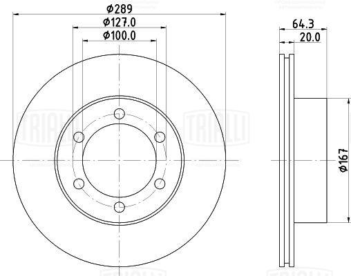 Disque de frein TRIALLI DF 117410