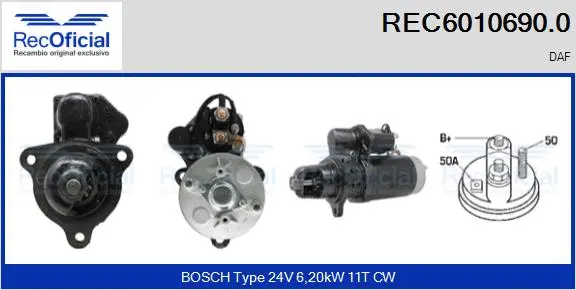 Démarreur RECOFICIAL REC6010690.0