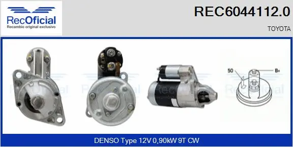 Démarreur RECOFICIAL REC6044112.0