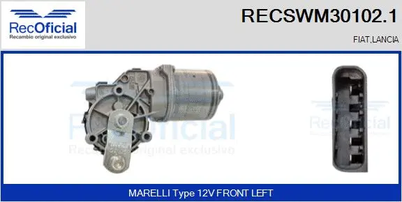 Moteur d'essuie-glace RECOFICIAL RECSWM30102.1