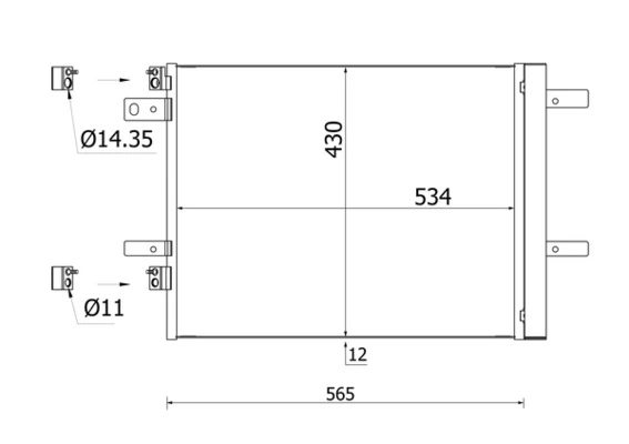 Condenseur, climatisation MAHLE AC 965 000S