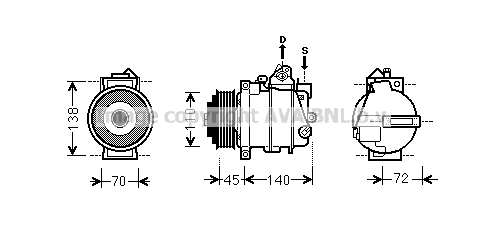 Compresseur, climatisation PRASCO MSK561