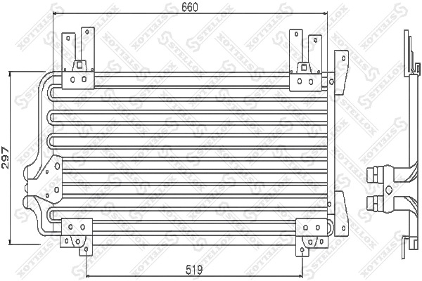 Condenseur, climatisation STELLOX 10-45238-SX