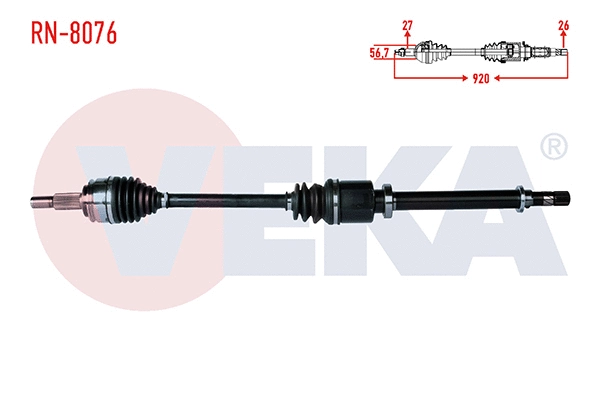 Arbre de transmission VEKA RN-8076
