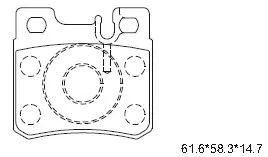 Kit de plaquettes de frein, frein à disque ASIMCO KD7747