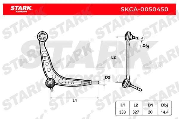 Bras de liaison, suspension de roue Stark SKCA-0050450