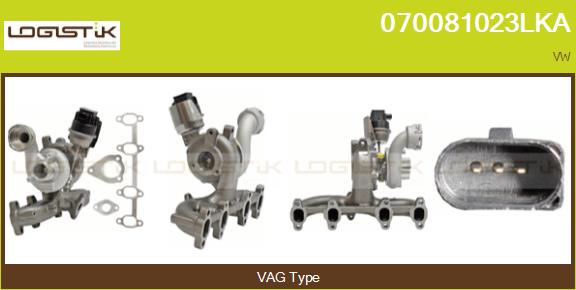 Turbocompresseur, suralimentation LGK 070081023LKA