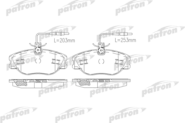 Kit de plaquettes de frein, frein à disque PATRON PBP1000