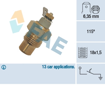 Contact thermique, voyant avertisseur de liquide de refroid. FAE 35080