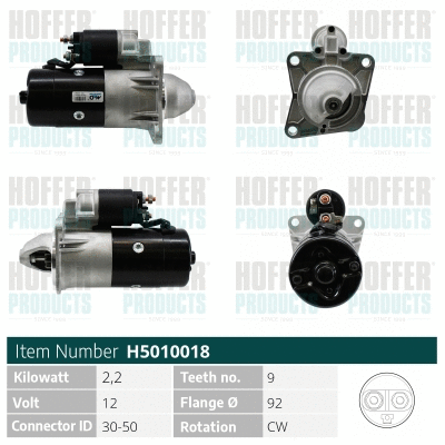 Démarreur HOFFER H5010018