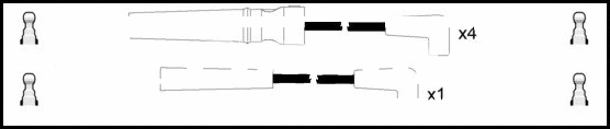 Kit de câbles d'allumage LEMARK HOES714