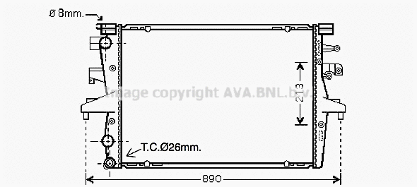 Radiateur, refroidissement du moteur PRASCO VN2230