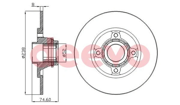 Disque de frein DEEVO BD25100