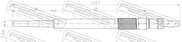 Bougie de préchauffage FEBEST 25642-005